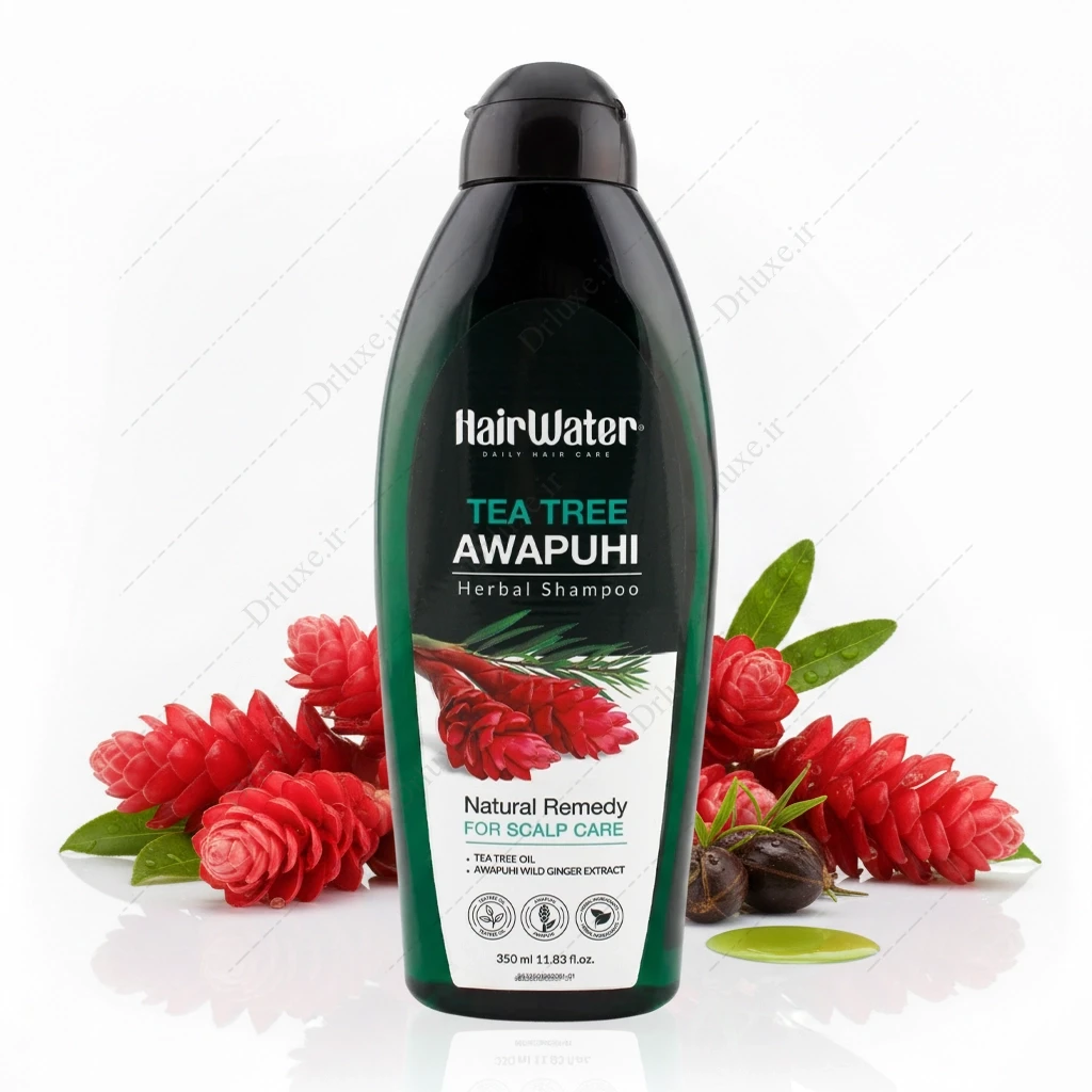 شامپو عصاره آواپوهی و روغن درخت چای هیر واتر 350 میلی‌لیتر